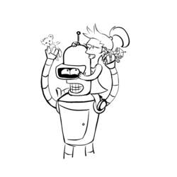 Dibujo para colorear: Futurama (Dibujos Animados y Series Animadas) #48435 - Dibujos para Colorear e Imprimir Gratis