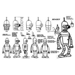 Dibujo para colorear: Futurama (Dibujos Animados y Series Animadas) #48460 - Dibujos para Colorear e Imprimir Gratis