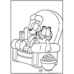 Dibujo para colorear: Garfield (Dibujos Animados y Series Animadas) #26154 - Dibujos para Colorear e Imprimir Gratis