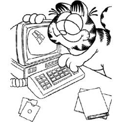 Dibujo para colorear: Garfield (Dibujos Animados y Series Animadas) #26210 - Dibujos para Colorear e Imprimir Gratis