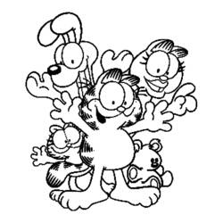 Dibujo para colorear: Garfield (Dibujos Animados y Series Animadas) #26216 - Dibujos para Colorear e Imprimir Gratis