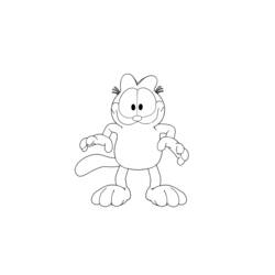 Dibujo para colorear: Garfield (Dibujos Animados y Series Animadas) #26221 - Dibujos para Colorear e Imprimir Gratis