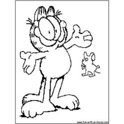 Dibujo para colorear: Garfield (Dibujos Animados y Series Animadas) #26223 - Dibujos para Colorear e Imprimir Gratis