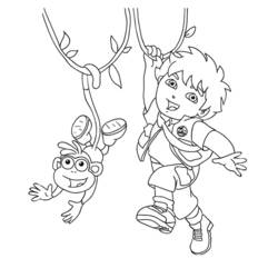 Dibujo para colorear: Go Diego! (Dibujos Animados y Series Animadas) #48585 - Dibujos para Colorear e Imprimir Gratis