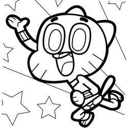 Dibujo para colorear: Gumball (Dibujos Animados y Series Animadas) #188512 - Dibujos para Colorear e Imprimir Gratis