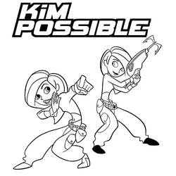 Dibujo para colorear: Kim Possible (Dibujos Animados y Series Animadas) #212325 - Dibujos para Colorear e Imprimir Gratis
