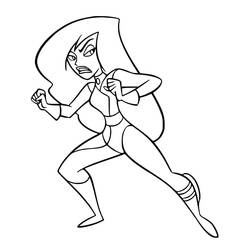 Dibujo para colorear: Kim Possible (Dibujos Animados y Series Animadas) #212352 - Dibujos para Colorear e Imprimir Gratis