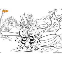 Dibujo para colorear: La Abeja Maya (Dibujos Animados y Series Animadas) #28214 - Dibujos para Colorear e Imprimir Gratis