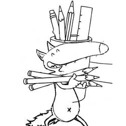 Dibujo para colorear: Lobo Auzou (Dibujos Animados y Series Animadas) #217234 - Dibujos para Colorear e Imprimir Gratis