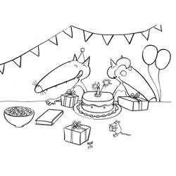 Dibujo para colorear: Lobo Auzou (Dibujos Animados y Series Animadas) #217237 - Dibujos para Colorear e Imprimir Gratis