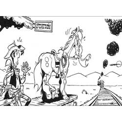 Dibujo para colorear: Lucky Luke (Dibujos Animados y Series Animadas) #25623 - Dibujos para Colorear e Imprimir Gratis