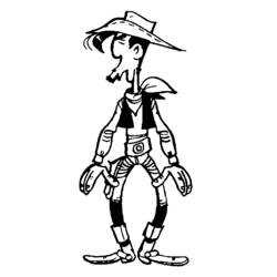 Dibujo para colorear: Lucky Luke (Dibujos Animados y Series Animadas) #25633 - Dibujos para Colorear e Imprimir Gratis