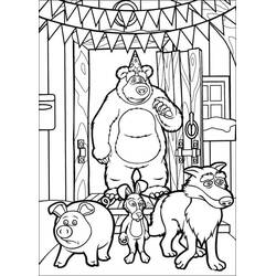 Dibujo para colorear: Masha y the Bear (Dibujos Animados y Series Animadas) #215895 - Dibujos para Colorear e Imprimir Gratis