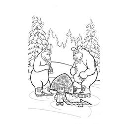 Dibujo para colorear: Masha y the Bear (Dibujos Animados y Series Animadas) #215907 - Dibujos para Colorear e Imprimir Gratis