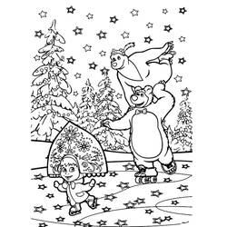 Dibujo para colorear: Masha y the Bear (Dibujos Animados y Series Animadas) #215909 - Dibujos para Colorear e Imprimir Gratis