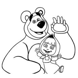 Dibujo para colorear: Masha y the Bear (Dibujos Animados y Series Animadas) #215910 - Dibujos para Colorear e Imprimir Gratis