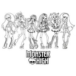Dibujo para colorear: Monster High (Dibujos Animados y Series Animadas) #24876 - Dibujos para Colorear e Imprimir Gratis