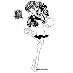 Dibujo para colorear: Monster High (Dibujos Animados y Series Animadas) #24965 - Dibujos para Colorear e Imprimir Gratis