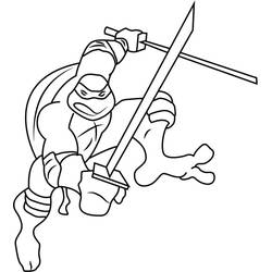 Dibujo para colorear: Ninja Turtle (Dibujos Animados y Series Animadas) #183754 - Dibujos para Colorear e Imprimir Gratis
