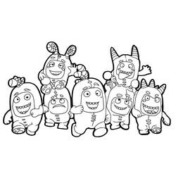 Dibujo para colorear: Oddbods (Dibujos Animados y Series Animadas) #186521 - Dibujos para Colorear e Imprimir Gratis