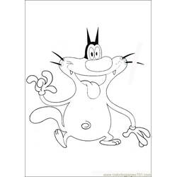 Dibujo para colorear: Oggy y the Cockroaches (Dibujos Animados y Series Animadas) #37850 - Dibujos para Colorear e Imprimir Gratis