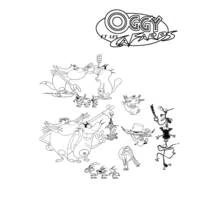 Dibujo Oggy y the Cockroaches (Dibujos Animados y Series Animadas) #37911 para imprimir y colorear