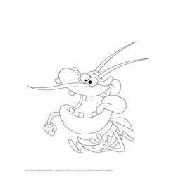 Dibujo para colorear: Oggy y the Cockroaches (Dibujos Animados y Series Animadas) #37962 - Dibujos para Colorear e Imprimir Gratis