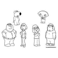 Dibujo para colorear: Padre de Familia (Dibujos Animados y Series Animadas) #48775 - Dibujos para Colorear e Imprimir Gratis