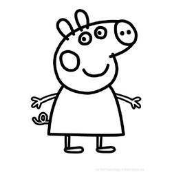 Dibujo para colorear: Peppa Pig (Dibujos Animados y Series Animadas) #43904 - Dibujos para Colorear e Imprimir Gratis