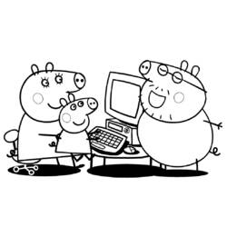 Dibujo para colorear: Peppa Pig (Dibujos Animados y Series Animadas) #43934 - Dibujos para Colorear e Imprimir Gratis