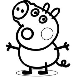 Dibujo para colorear: Peppa Pig (Dibujos Animados y Series Animadas) #44009 - Dibujos para Colorear e Imprimir Gratis