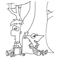 Dibujo para colorear: Phineas y Ferb (Dibujos Animados y Series Animadas) #207712 - Dibujos para Colorear e Imprimir Gratis