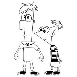 Dibujo para colorear: Phineas y Ferb (Dibujos Animados y Series Animadas) #207714 - Dibujos para Colorear e Imprimir Gratis