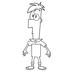 Dibujo para colorear: Phineas y Ferb (Dibujos Animados y Series Animadas) #207715 - Dibujos para Colorear e Imprimir Gratis