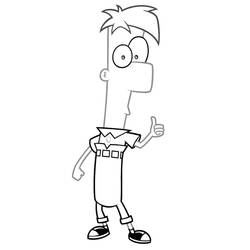 Dibujo para colorear: Phineas y Ferb (Dibujos Animados y Series Animadas) #207718 - Dibujos para Colorear e Imprimir Gratis