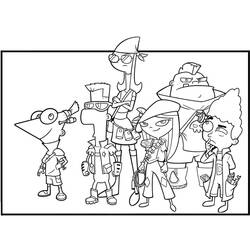 Dibujo para colorear: Phineas y Ferb (Dibujos Animados y Series Animadas) #207723 - Dibujos para Colorear e Imprimir Gratis