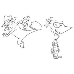 Dibujo para colorear: Phineas y Ferb (Dibujos Animados y Series Animadas) #207734 - Dibujos para Colorear e Imprimir Gratis