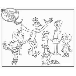 Dibujo para colorear: Phineas y Ferb (Dibujos Animados y Series Animadas) #207742 - Dibujos para Colorear e Imprimir Gratis
