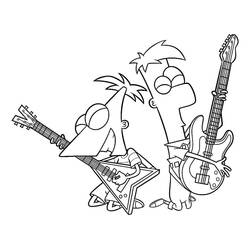 Dibujo para colorear: Phineas y Ferb (Dibujos Animados y Series Animadas) #207750 - Dibujos para Colorear e Imprimir Gratis