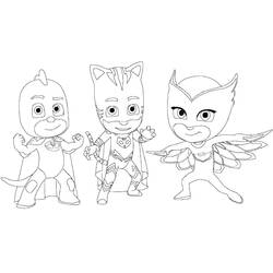 Dibujo para colorear: PJ Masks (Dibujos Animados y Series Animadas) #175820 - Dibujos para Colorear e Imprimir Gratis