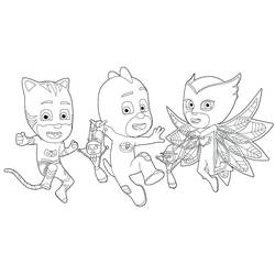 Dibujo para colorear: PJ Masks (Dibujos Animados y Series Animadas) #175823 - Dibujos para Colorear e Imprimir Gratis