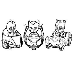 Dibujo para colorear: PJ Masks (Dibujos Animados y Series Animadas) #175827 - Dibujos para Colorear e Imprimir Gratis