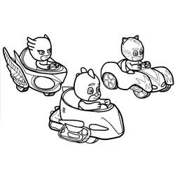 Dibujo para colorear: PJ Masks (Dibujos Animados y Series Animadas) #175834 - Dibujos para Colorear e Imprimir Gratis