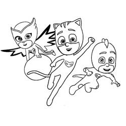 Dibujo para colorear: PJ Masks (Dibujos Animados y Series Animadas) #175835 - Dibujos para Colorear e Imprimir Gratis