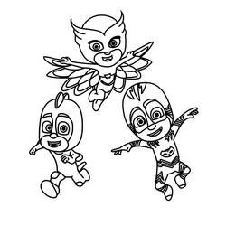 Dibujo para colorear: PJ Masks (Dibujos Animados y Series Animadas) #175837 - Dibujos para Colorear e Imprimir Gratis