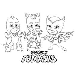 Dibujo para colorear: PJ Masks (Dibujos Animados y Series Animadas) #175842 - Dibujos para Colorear e Imprimir Gratis