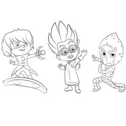 Dibujo para colorear: PJ Masks (Dibujos Animados y Series Animadas) #175846 - Dibujos para Colorear e Imprimir Gratis