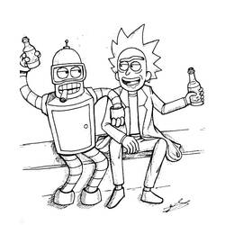 Dibujo para colorear: Rick y Morty (Dibujos Animados y Series Animadas) #208199 - Dibujos para Colorear e Imprimir Gratis