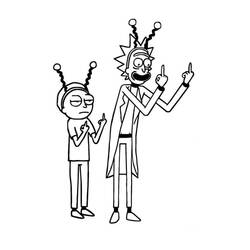 Dibujo para colorear: Rick y Morty (Dibujos Animados y Series Animadas) #208222 - Dibujos para Colorear e Imprimir Gratis