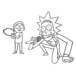 Dibujo para colorear: Rick y Morty (Dibujos Animados y Series Animadas) #208228 - Dibujos para Colorear e Imprimir Gratis